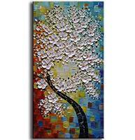 Personnalisé Grande Taille Peinture À L'huile Abstraite Sur Toile Texture 3D Fleurs Arbre Peintures Moderne Décor À La Maison Mur Art pour salon