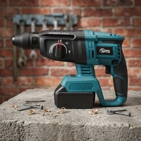 Marteau perforateur rotatif sans fil 21V, sans balais, 26mm de diamètre de perçage, 900 tr/min, 4500 coups par minute, pour béton, murs, construction, qualité industrielle