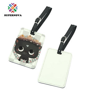 Alta calidad Diy sublimación espacios en blanco cuero etiqueta de equipaje en blanco - Product Image 5