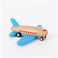Jouet hélicoptère en bois éducatif pour enfants, modèle d'avion à rétrofriction pour enfants