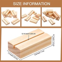 Prix de gros Porte-menu en bois poli Stand Base Calendrier de bureau Nom Carte Stand pour Restaurant Table Menu Stand Base