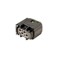 Carcasa de cable a cable de 4 posiciones para terminales hembra. Conectores 2-244-1 grises sellables de línea central de 6,2 pulgadas [967640mm]