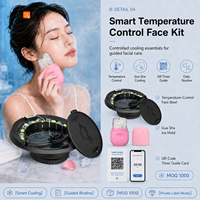 Colección de Terapia de Hielo para la Desinflamación Matutina: Masajeador de Cabeza Refrescante, Recipiente de Hielo Facial de Silicona con Termómetro, Set de Terapia de Hielo
