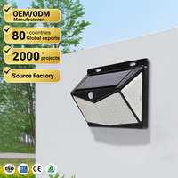 Applique murale extérieure pour porte d'entrée, garage, jardin, étanche IP65, 3 modèles, capteur de mouvement sans fil, 208LED