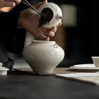 Bol à thé en céramique fait main, finition éclat de cendre de bois, texture martelée, large ouverture, capacité 500/700 ml, style chinois, pour rinçage et rejet de thé