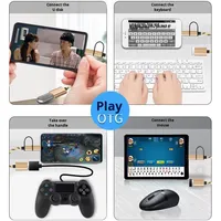 Nylon trenzado Micro/tipo C 2 en 1 USB 2,0 OTG Cable adaptador de sincronización de datos Cable adaptador para teléfono móvil ratón teclado conector