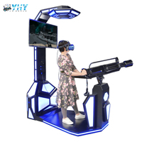 Plataforma de Simulador de Realidad Virtual para Juego de Disparos con Pistola Gatling VR, Operado con Monedas en Centros Comerciales