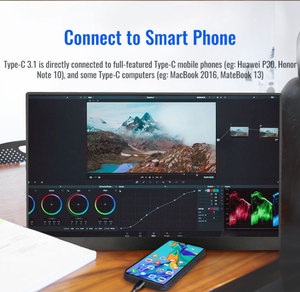 Màn hình chơi game di động 15.6 inch với cổng Type-C, 60Hz, màn hình phụ cho <span class=keywords><strong>PS4</strong></span>/PS5, cảm ứng điện dung - Product Image 2