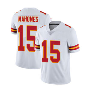 Grosir KC Chiefs Jersey 15 Mahomes 87 Kelce dijahit bordir kemeja olahraga sepak bola Amerika untuk uniseks ukuran besar - Product Image 4