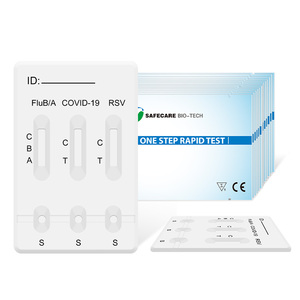 Test rapide <span class=keywords><strong>respiratoire</strong></span> 4-en-1, <span class=keywords><strong>grippe</strong></span> A/B, COVID-19, RSV, adénovirus, kit de test antigénique combiné, écouvillon nasal, CE IVD pour usage professionnel - Product Image 2