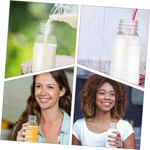 <b>200ml</b> Round Custom PET Wide Mouth Beverage <b>Bottle</b> for Coffee Milk Juice Champagne Soda Beer with Screw Cap - Product Image 3
