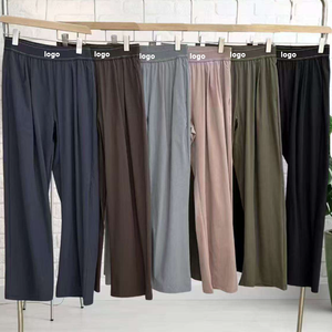 <span class=keywords><strong>Pantaloni</strong></span> da <span class=keywords><strong>donna</strong></span> in raso a vita alta, ad asciugatura rapida, traspiranti, vestibilità regolare, versatili, tinta unita, casual, a <span class=keywords><strong>gamba</strong></span> <span class=keywords><strong>larga</strong></span>, elasticizzati - Product Image 3