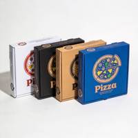 Boîte à pizza carrée personnalisée en carton ondulé E Flute, épaissie, résistante à l'huile, conçue pour la livraison