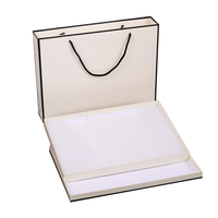 Boîte d'emballage cadeau rigide rectangulaire blanche pour foulard, châle en cachemire, sac à vêtements, boîte vide, gaufrage, commande personnalisée acceptée