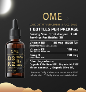 Huesos saludables Suplementos Vitamina orgánica D3 K2 Suplemento Max Strength Gotas líquidas - Product Image 6