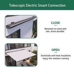 Auvent extérieur motorisé rétractable à boîte complète résistant au vent - Product Image 6
