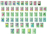 HaloOne Designer Garden Glow Custom Matcha Pearl Sparrow Mahjong Set Blok Plastik Mewah Kolektor Permainan Portabel Malam Hari
