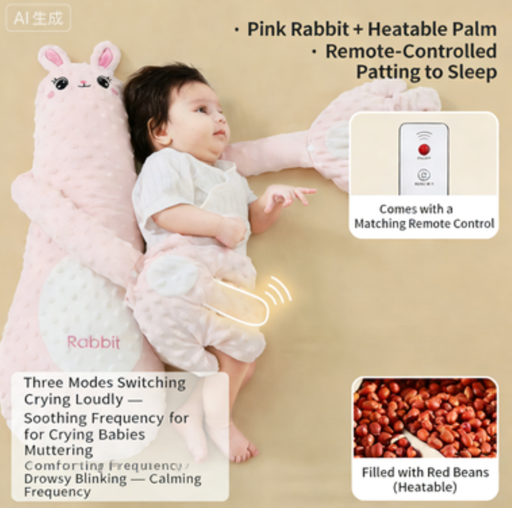 [Smartly Swat-able] Doudou Polaire - Petit Lapin Rose