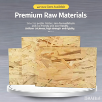 Panneau OSB (Oriented Strand Board) de qualité ENF 1220x2440mm 9mm 12mm 15mm, non fini, pour décoration intérieure, vente en gros Hunan