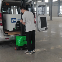 Chariot élévateur entièrement électrique Hyder 1 tonne avec pneus pleins et déplaceur latéral électrique pour utilisation avec transpalette auto-chargeur