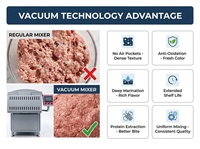 Máquina Mezcladora de Carne al Vacío con Control Digital Inteligente |   Mezcladora de Carne Eléctrica SUS304 para Salchichas, Jamón y Fábricas de Procesamiento de Carne