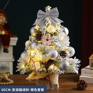 Dropshipping Shopify Flocked <b>Mini</b> <b>Christmas</b> <b>Tree</b> Set With Lights 0.6m Tabletop Decor With Ornaments - Product Image 6