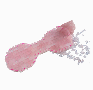 Masajeador de cuarzo rosa con compresa fría reutilizable, almohadilla de jade para ojos - Product Image 1