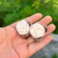 Broderie florale, sans colle, idéale pour les pinces à cheveux DIY, les accessoires capillaires et les accessoires vestimentaires.