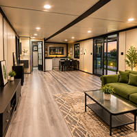 Maison conteneur pliable multi-usages industrielle, amovible, extensible, avec aménagement intérieur complet, écologique et rapide à construire