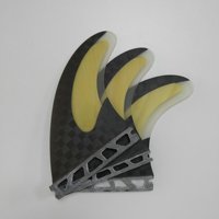 Fins de bambou à double languette en fibre de carbone Fins de surf en bambou Fins de surf à double languette en bambou