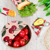 Lot de 3 enveloppes en cire d'abeille écologiques, emballage réutilisable pour pain et sandwichs, enveloppe en cire d'abeille pour aliments