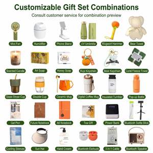 Custom Logo Corporate Gift Set 3 1 Vacuum Thermos <b>Cup</b> Automatic Umbrella USB Fan Promotional Giveaway Welcome Gifts Custom - Product Image 4