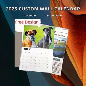 Custom Yearly Advertising Promotional 2025 Spiral Paper <b>Wall</b> Calendar Printing <b>Desk</b> - Product Image 2