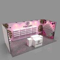 Stand d'exposition modulaire extérieur personnalisé 3*3M 3*6M en aluminium avec toile tendue pour salons professionnels