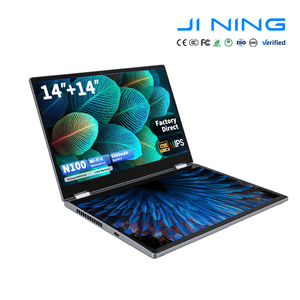 โน้ตบุ๊ค 2 in 1 หน้าจอสัมผัสคู่ขนาด 14 นิ้ว รุ่น N100 รองรับการสัมผัส 10 จุด แบตเตอรี่ 6500mah พร้อมปากกา 10 จุด สำหรับธุรกิจ รุ่น Hfbook14/n100-914 - Product Image 1