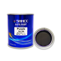 Peinture acrylique liquide violette SHHCC 1K, finition argent métallisé haute brillance, application par pulvérisation pour plastique et bateaux