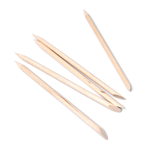 5/100 pièces bâtonnets à ongles jetables en bois à double extrémité, repousse-cuticules et éliminateur de peaux mortes pour salon et manucure DIY - Product Image 2