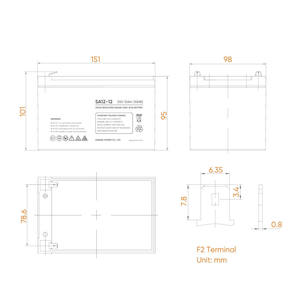 Batería de Gel Solar Portátil <span class=keywords><strong>Aokly</strong></span> de Plomo-Ácido de 12V 100Ah para Arranque de Barcos con 1200 Ciclos de Vida - Product Image 5