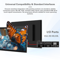 Pantalla Táctil PCAP Ultrafina Multitáctil IP65 Resistente al Agua de 23.8 Pulgadas, Compatible con Personalización OEM/ODM