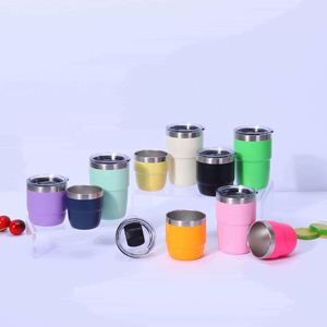 Taza de café de viaje de acero inoxidable 304 OEM a granel de 4/6/8 oz para macarons, ideal para la integración de empleados y artículos promocionales de oficina JUPENG TI-1210 - Product Image 1