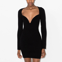 Mini robe tricotée pour femmes, pull avec col en V, blanche, robe élégante, Sexy,