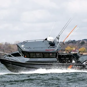 7,5 m Full Cabin Speed Fischerei fahrzeug Aluminium Offshore Fishing Cuddy Boot Schiffs boot zu verkaufen