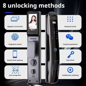 Wifi hoàn toàn tự động khóa thông minh với 3D mặt nhận dạng vân tay sinh trắc học cho gỗ thép cửa đám mây lưu trữ dữ liệu khóa thông minh - Product Image 4
