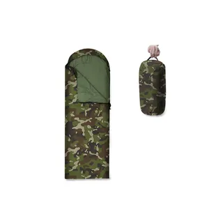 Vendita calda personalizza Camouflage tattico impermeabile traspirante caldo inverno escursionismo campeggio viaggio sacco a pelo