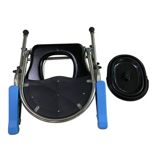 Foldable <b>Commode</b> Chair Stainless Steel Portable Toilet Chair For Elderly And Pregnant Women - Product Image 3