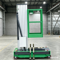 Plateforme de travail aérien verticale mobile hydraulique stable à mât simple en aluminium pour charges lourdes à vendre