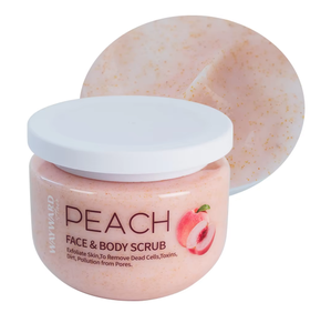 peach fruit scent 250ml Whitening Face and Body Scrub for Brightening and Glowing Skin - Product Image 1