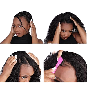 Peluca de Cabello Virgen Remy Brasileño, Color Marrón <span class=keywords><strong>Claro</strong></span> con Reflejos <span class=keywords><strong>Balayage</strong></span>, Rizado Profundo, Pre-Desplumado, 18 Pulgadas de Largo - Product Image 6