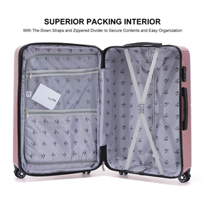 OEM Fábrica Personalizado ABS <span class=keywords><strong>Hard</strong></span> Shell Viajando Bolsas Bagagem Rosa Suitcase Conjuntos - Product Image 6