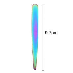 แหนบคิ้วปลายเฉียงสแตนเลสเคลือบหลายชั้นคุณภาพพรีเมียม - เครื่องมือตกแต่งคิ้วระดับมืออาชีพ - Product Image 6